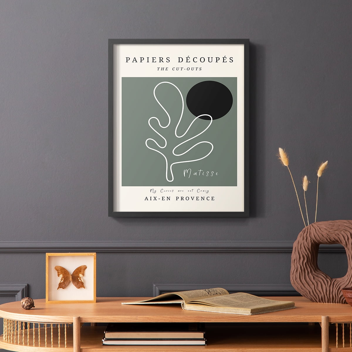 Matisse CCCLXXI in Black Solid Wood 11 x 14 Framed Print