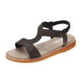 thumbnail image 1 of Summer New Fish Mouth Rhinestone Flat Roman Beach Sandalias de mujer Wmkox8yii shjk1381, 1 of 1