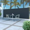 MABOTO Retractable Side Awning 63"x196.9" Black