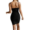 thumbnail image 5 of DYMADE Womens Party Cocktail Slim Rhinestones Round Neck Bodycon Dress, 5 of 5