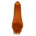 thumbnail image 2 of Peluca genérica para cosplay, naranja, larga y recta con flequillo, 100 cm, 2 of 2