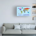 thumbnail image 2 of Trademark Fine Art Michael Tompsett Childrens World Map Canvas Wall Art - 16x24, 2 of 5