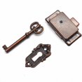 thumbnail image 3 of 2 Pcs Cabinet Lock Antique Lock Decorative Furniture Lock With Key, Antique Quartet Classic Decorative Lock Kitchen Furniture Box Drawer Lock,Versailles, 3 of 5