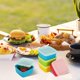 thumbnail image 5 of Juego de 10 mini recipientes para alimentos – 7 x 7 x 3 cm – Herméticos y reutilizables – Para aperitivos, frutos secos, fruta y objetos pequeños – Plástico – Multicolor, 5 of 8