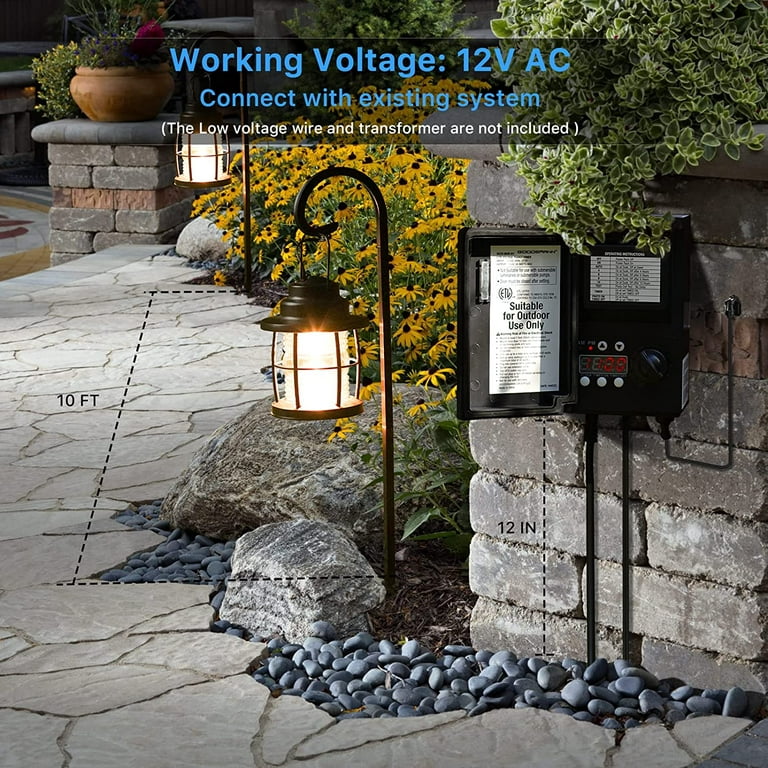 Landscape Kits 4PK 12V AC Low Voltage Hanging Path Lights 1.1W