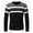 Grey, variant on EGNMCR Mens Sweater New Men's Striped Pullover Sweater Fashion Colorblock Long Sleeve Crew Neck Sweater