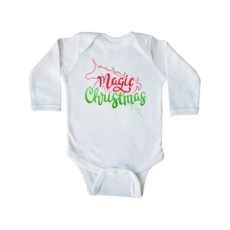 

Inktastic Unicorn Magic Christmas Gift Baby Boy or Baby Girl Long Sleeve Bodysuit