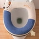 thumbnail image 4 of Cubierta de asiento de inodoro de peluche azul, modelo con cremallera, asiento de inodoro lindo y lavable, para otoño e invierno, 4 of 7