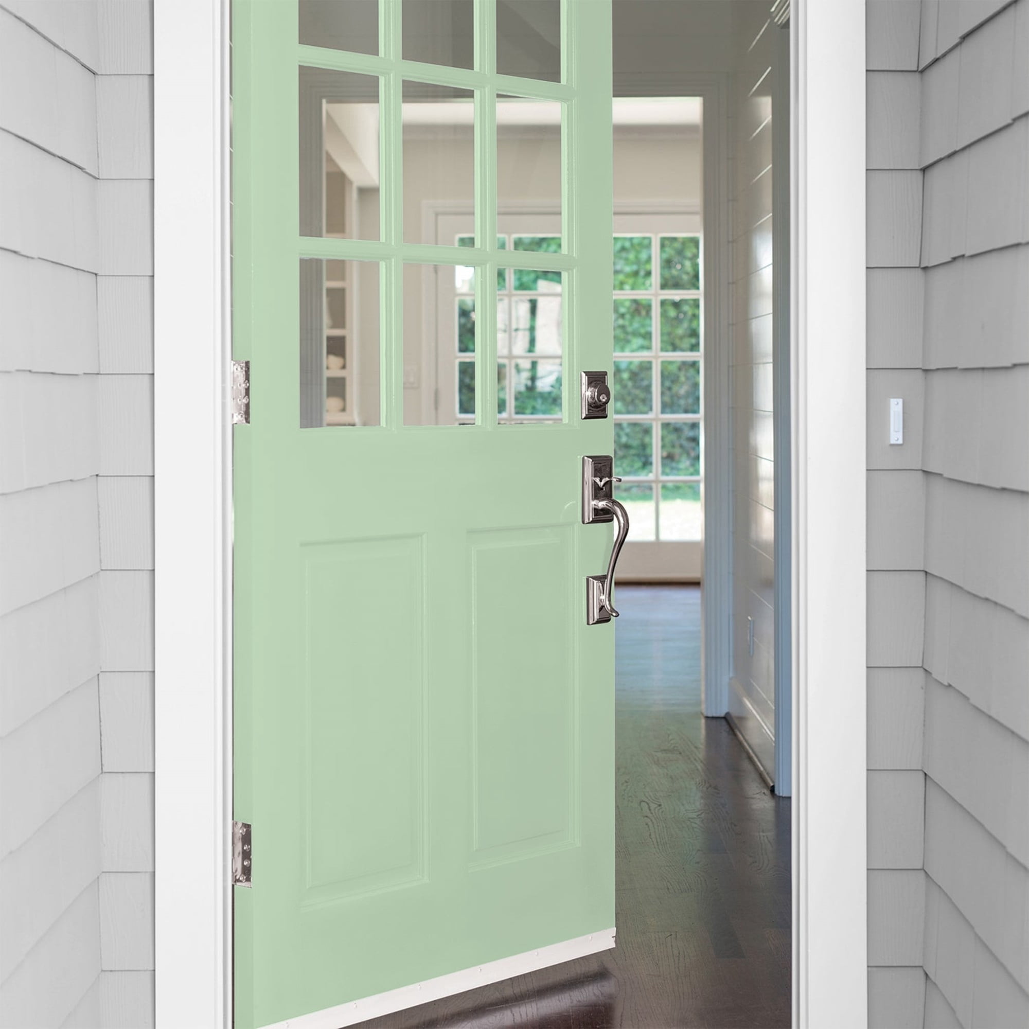 Glidden High Endurance Plus Lime Taffy Satin Exterior Paint and Primer, 1 Quart