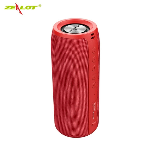 ZEALOT S51 Red Portable Bluetooth Speaker Outdoor 10W TWS Connection High Quality Sound IPX5 Waterproof 8 hours use time Speaker