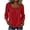Red, variant on Womens Tops,Square Neck Lace Trim Three Quarter Sleeve Pleated Front Casual Blouse White L