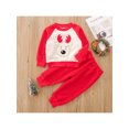 thumbnail image 2 of Diconna Children's Christmas Set 2-piece Set Plush Winter Warm Cartoon Elk Print Set, 2 of 9