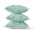 thumbnail image 2 of 16â€ Aqua Geostar Zippered Suede Throw Pillow, 2 of 3