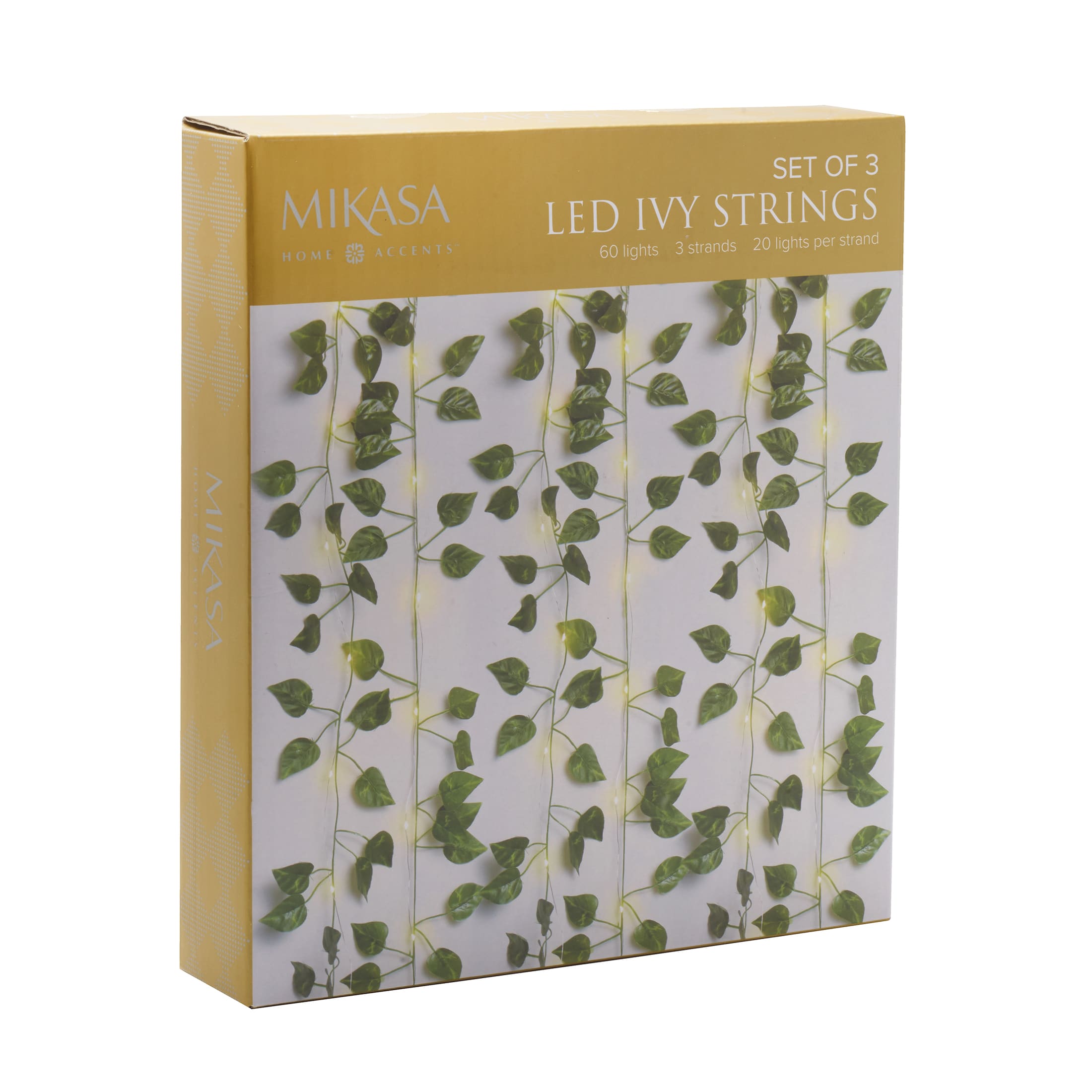 Home Accents Led Ivy String Light Curtains, Set of Three 60 Light