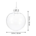 thumbnail image 4 of 10/12 piezas de bolas de Navidad transparentes de plástico rellenables de 8-10 cm, adornos colgantes para árbol de Navidad, decoración para bodas, fiestas, caja de regalo, 4 of 5