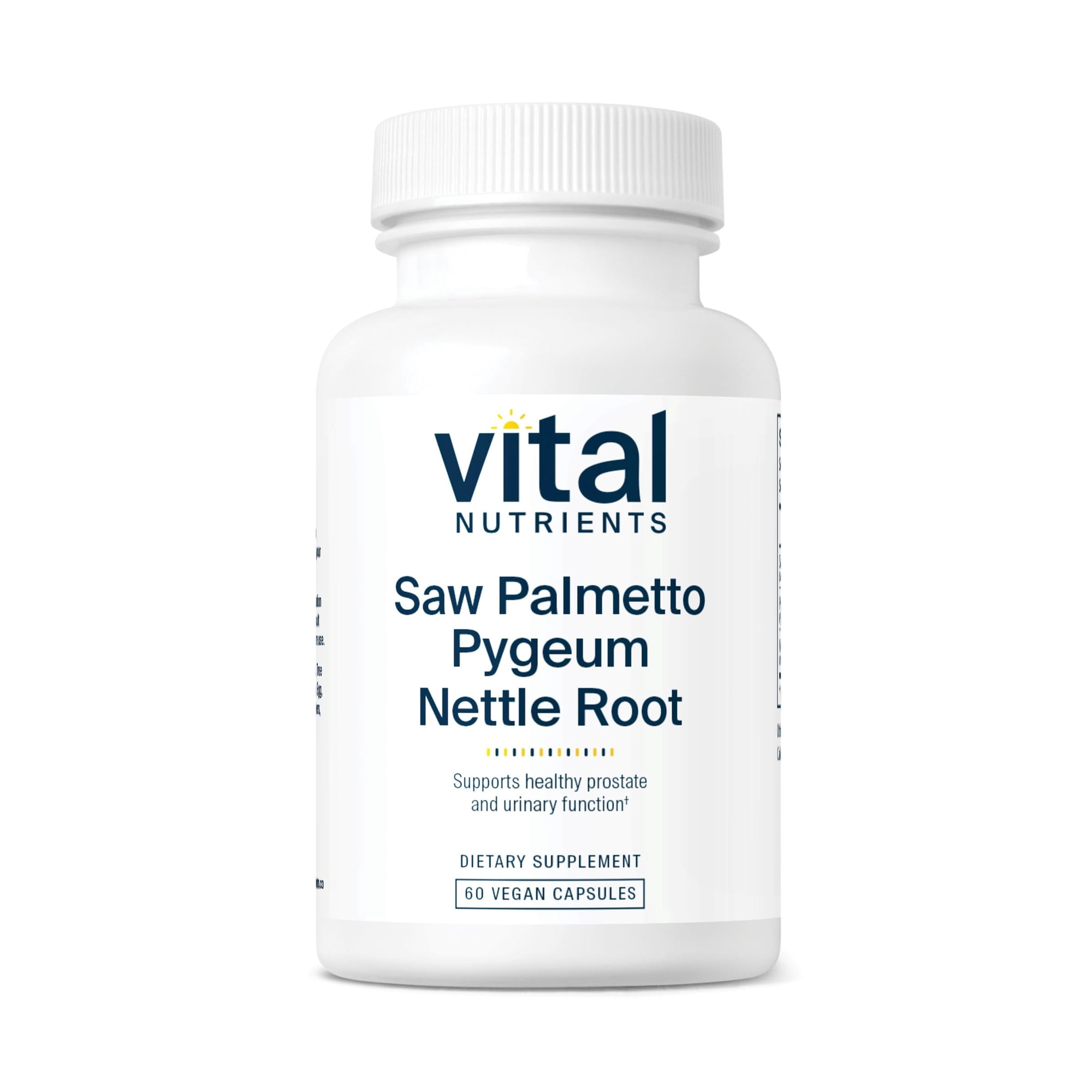 Vital Nutrients Saw Palmetto with Pygeum & Nettle Root - Vegan Saw Palmetto for Men Supports Healthy Prostate Function - Gluten, Dairy, Soy Free - 60 Capsules