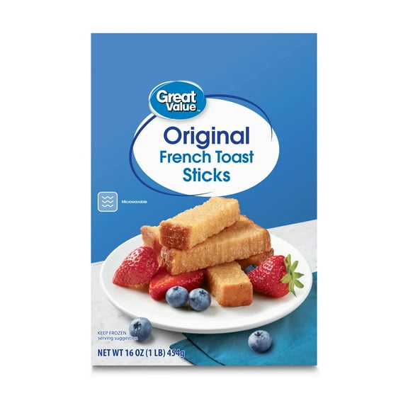 Great Value Original French Toast Sticks, 16 oz Box (Frozen)