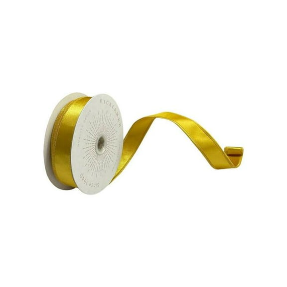 Vickerman QTX240730 1 in. x 10 Yards Antique Gold Satin Ribbon