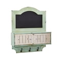 thumbnail image 2 of Nearly Natural 21.5" Vintage Chalkboard Wall Organizer with Doors and Hooks, 2 of 4