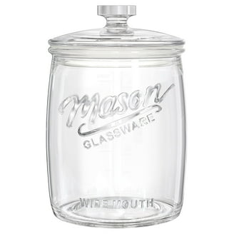 Syntic 1.1Gal Glass Jar with Hinged Lid, 142 oz Food Storage