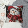 thumbnail image 2 of Qinduosi Christmas Snowman Pillow Covers Inch Set of Cute Snowman Decorative Throw Pillow Covers Cute Cushion Cover for Christmas Decoration Bedroom Living Room Sofa Bed, 2 of 5