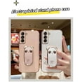 thumbnail image 6 of Creative Panda Folding Bracket Phone Case with Invisible Bracket, Cute Cartoon, Full Coverage Anti-Fall, for Samsung Galaxy S23 S22 S21 S20 Phone Case (Green,S21 FE), 6 of 8