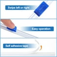 thumbnail image 3 of 4pcs Plastic Wrap Cutter, 14in Plastic Wrap Slide Cutter Self Adhesive Installation Replacement for Aluminum Foil Wax Paper Parchment Paper Wrap Dispenser, Blue, 3 of 6