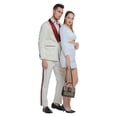 thumbnail image 4 of Tazzio Skinny Fit Paisley 2 Piece Suit Set with Satin Shawl Lapel, 4 of 4