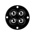 thumbnail image 2 of Mini Ruedas Giratorias 4 Uds Mini ruedas giratorias sin ruido ruedas pequeñas autoadhesivas (Cuenta de acero negro), 2 of 5