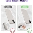 thumbnail image 4 of iPhone 11 Pro Max Case,Ultra Slim Fit iPhone Case Liquid Silicone Gel Cover with Full Body Protection Anti-Scratch Shockproof Case Compatible with iPhone 11 Pro Max (White Stone), 4 of 13