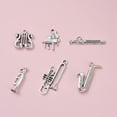 thumbnail image 3 of 1 Set Musical Instruments Theme Tibetan Style Zinc Alloy Pendants Cornet & Saxophone & Flute & Trumpet & Piano Antique Silver 24pcs/set, 3 of 5