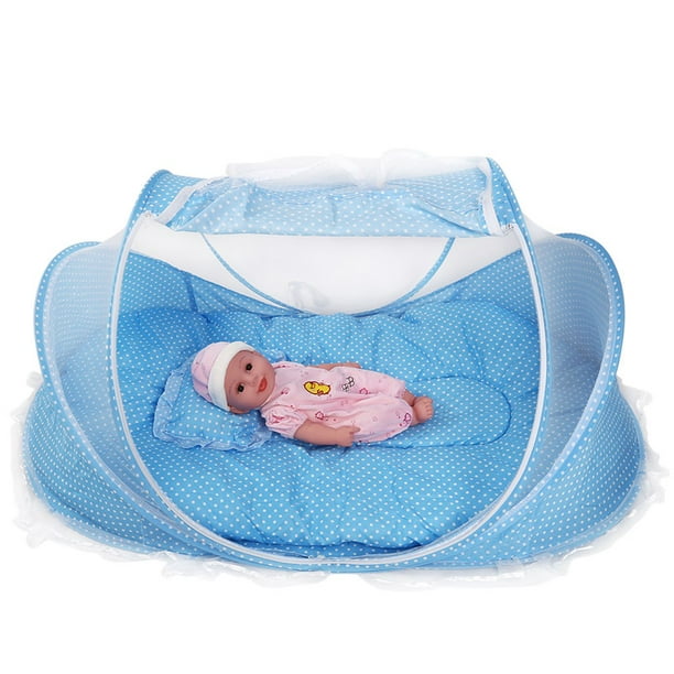 Qiilu Portable Foldable Mosquito Net Anti-Bug Crib Cradle Tent