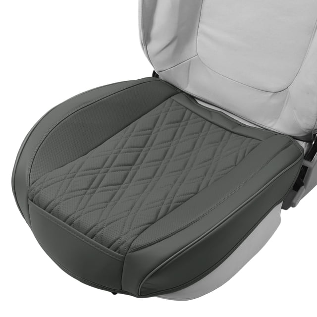 Funda de asiento inferior para coche Unique Bargains Gris Cuero sintético Rombo Semicerrado Estéreo Universal para Coche SUV Camión 1 Pc