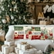 thumbnail image 5 of Decoraciones navideñas, adornos navideños, regalos navideños, funda de almohada navideña, funda de almohada con estampado de Papá Noel, funda de cojín para decoración del hogar, dormitorio festivo, fu, 5 of 6