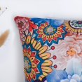 thumbnail image 5 of Boho Floral Throw Pillow Covers Set of 2 Colorful Bohemian Flower Decorative Cushions Pillowcase for Bedroom Sofa Home Decor, 18x18 Inch, Short Plush (Boho Floral 1), 5 of 6