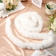 thumbnail image 3 of 78.74 Inch Craft Fur Fabric Strip White Shaggy Plush Fuzzy Precut Strips Soft Soild Fluffy Furry Ribbon Roll Sewing Trim for Sewing Making Clothes Costume Home Decor Cosplay Christmas, 3 of 9