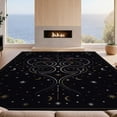 thumbnail image 2 of Design&I 8'x10' Ultra Soft Area Rug, Snake Intertwined Serpent Lunar Phases Shimmering Stars Occult None Fluffy Washable Non Shedding for Bedroom Living Room Under Sectional, 2 of 7