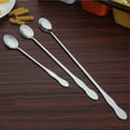 thumbnail image 4 of Juiluna Stainless Steel Long Handle Mixing  Spoon, Tea Coffee Ice Cream Dessert Round Head Spoons, 32cm 26cm 20cm Length Tableware Kitchen Tools, 4 of 9