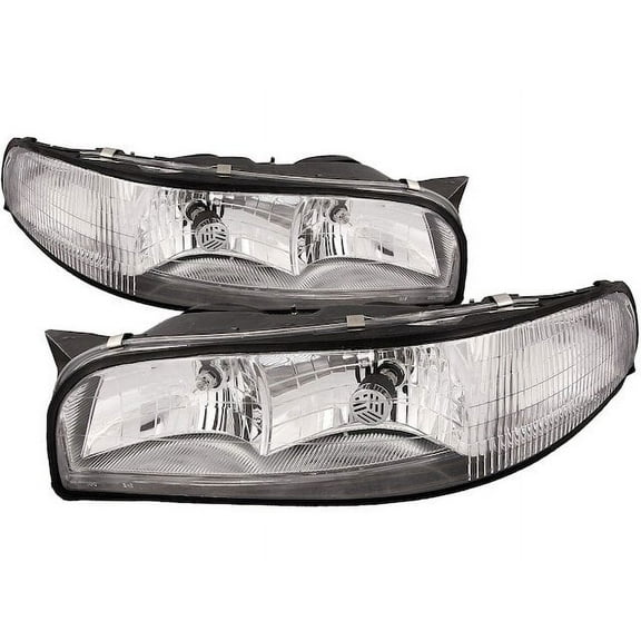 Front Headlight Set - Compatible with 1997 - 1999 Buick LeSabre 1998