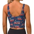 thumbnail image 3 of Naloa Fire Truck 1 Sports Bras for Women, High Support Bra with Removable Pads, Comfortable - Small, 3 of 9