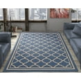 thumbnail image 2 of Ottomanson Jardin Moroccan Trellis Design 5x7 Non Shedding Indoor Area Rug, 5'3" x 6'11", Blue, 2 of 9