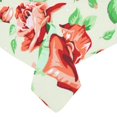 thumbnail image 2 of BSDHOME Red Roses Vintage Floral Cotton Linen Tablecloth 60x84 inches Tablecover Desk Table Cloth For Dining Room, Tea Table, Picnics, Parties, 2 of 4