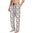 thumbnail image 5 of FREEAMG Baseball Pattern Pajama Pants for Men, Men's Separate Bottoms, Comfortable Sleep Lounge Pj Pants, 5 of 7