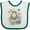 White and Green, variant on Inktastic Book Lover Reading Frog Librarian Girls Baby Bib