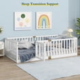 thumbnail image 3 of Montessori Floor Bed with High Rails, Solid Wood Montessori Bed Frame for Kids,, 3 of 7