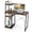 Rustic Brown & Black, variant on Furnibear Compact Computer Desk Workstation with 4 Tier Side Shelves CPU Stand Metal Frame Engineered Wood Home Office Rustic Brown Black