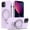 Lilac Purple, variant on Magnetic Case for iPhone 11,Compatible with MagSafe Charging with Ring Stand Heavy-Duty Protection Liquid Silicone Phone Case,Red,For iPhone 11