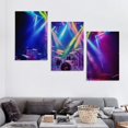 thumbnail image 4 of ONETECH Canvas Print Wall Art Rainbow Neon Light Drummer Band Music Instruments Photography Realism Decorative Concert Multicolor Scenic Fun Pop Art for Living Room,12''x16''X3 Panels, 4 of 4