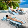 thumbnail image 7 of Ktaxon Outdoor Oversized Tanning Chair, Patio Beach Lounge Chair with Face Hole & Carrying Bag, Laying Out Chairs for Beach Sun Tanning, Blue, 7 of 7