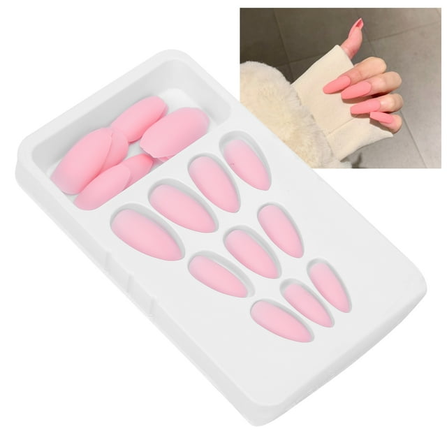 prosthetic Nail Tips, Full Coverage Frosted Nail Clipper Exquisite Artificial Nail Tips Nail Art Tips for Dating for Girls F122,F123,F124,F125,F126